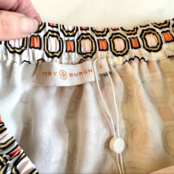 Tory Burch Adrian Silk Blend Skirt Sz 2 - Picture 6 of 13